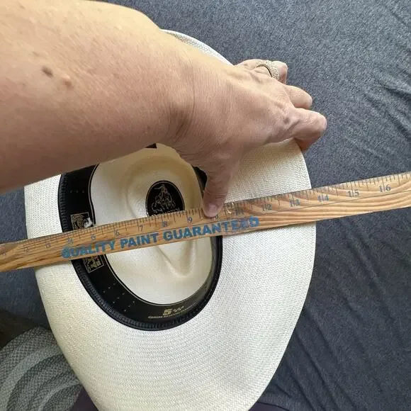VTG Resistol Straw Cowboy Hat Long Oval George Strait Natural Sz 7 1/8